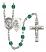 Guardian Angel and Hockey Rosary with Zircon Beads