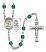 Guardian Angel and Men's Track & Field Rosary with Zircon Beads