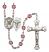 Saint Agatha and Nurse Rosary with Amethyst Beads