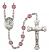 Saint Anthony of Padua Engravable Rosary with Amethyst Beads