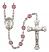 Saint Barbara Engravable Rosary with Amethyst Beads