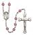 Saint Augustine Engravable Rosary with Amethyst Beads