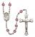 Saint Boniface Engravable Rosary with Amethyst Beads