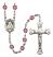 Saint Frances Cabrini Engravable Rosary with Amethyst Beads