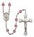 Saint Alexander Sauli Engravable Rosary with Amethyst Beads