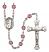 Saint Brendan the Navigator Engravable Rosary with Amethyst Beads