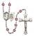 Saint Brendan The Navigator and Navy Rosary with Amethyst Beads