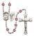 Saint Camillus of Lellis and Nurse Rosary with Amethyst Beads