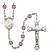 Saint Charles Borromeo Engravable Rosary with Amethyst Beads