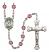 Saint Christopher Engravable Rosary with Amethyst Beads