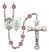 Saint Christopher and Air Force Rosary with Amethyst Beads