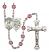 Saint Christopher and EMT Rosary with Amethyst Beads