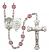 Saint Christopher and Army Rosary with Amethyst Beads