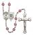 Saint Christopher and Coast Guard Rosary with Amethyst Beads