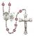 Saint Christopher and Marines Rosary with Amethyst Beads