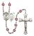 Saint Christopher and Nat'l Guard Rosary with Amethyst Beads