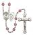 Saint Christopher and Paratrooper Rosary with Amethyst Beads