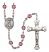 San Cristobal Engravable Rosary with Amethyst Beads