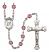 Saint Edward the Confessor Engravable Rosary with Amethyst Beads