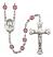 Saint David of Wales Engravable Rosary with Amethyst Beads