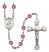 Saint Jane of Valois Engravable Rosary with Amethyst Beads