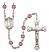 Saint Dominic de Guzman Engravable Rosary with Amethyst Beads