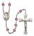 Saint Elmo Engravable Rosary with Amethyst Beads