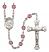 Saint Francis de Sales Engravable Rosary with Amethyst Beads