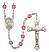 Saint Francis Xavier Engravable Rosary with Amethyst Beads