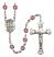 Saint George Engravable Rosary with Amethyst Beads