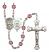 Saint George and Air Force Rosary with Amethyst Beads