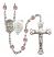 Saint George and Army Rosary with Amethyst Beads