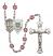 Saint George and Coast Guard Rosary with Amethyst Beads