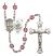 Saint George and Marines Rosary with Amethyst Beads