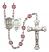 Saint George and Nat'l Guard Rosary with Amethyst Beads