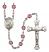 Saint Gerard Majella Engravable Rosary with Amethyst Beads