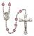 Saint Hubert of Liege Engravable Rosary with Amethyst Beads