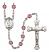 Saint Gregory the Great Engravable Rosary with Amethyst Beads