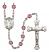 Saint Justin Engravable Rosary with Amethyst Beads