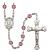 Saint John Bosco Engravable Rosary with Amethyst Beads