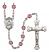 Saint Kateri Tekakwitha Engravable Rosary with Amethyst Beads