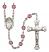 Saint Maria Faustina Engravable Rosary with Amethyst Beads