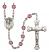 Saint Margaret Mary Alacoque Engravable Rosary with Amethyst Beads