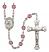 Saint Maximilian Kolbe Engravable Rosary with Amethyst Beads