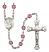 Saint Matthew the Apostle Engravable Rosary with Amethyst Beads