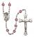 Saint Michael the Archangel Engravable Rosary with Amethyst Beads