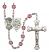 Saint Michael and EMT Rosary with Amethyst Beads