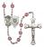 Saint Michael and Coast Guard Rosary with Amethyst Beads