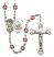 Saint Michael and Marines Rosary with Amethyst Beads