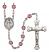 Virgen Milagrosa Engravable Rosary with Amethyst Beads